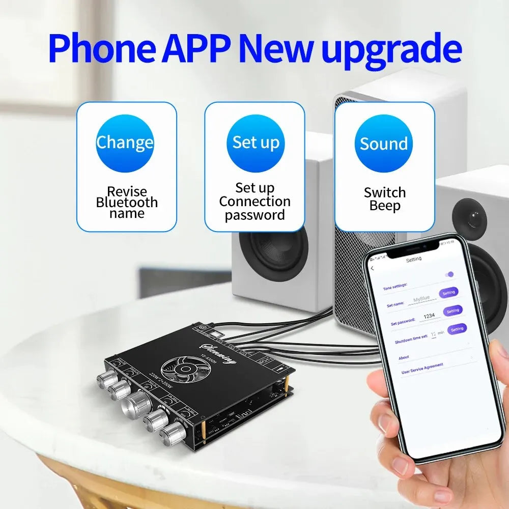 YS-S350H 2.1 Channel Bluetooth 5.1 Amplifier – TPA3251, 220W×2 + 350W Sub Output