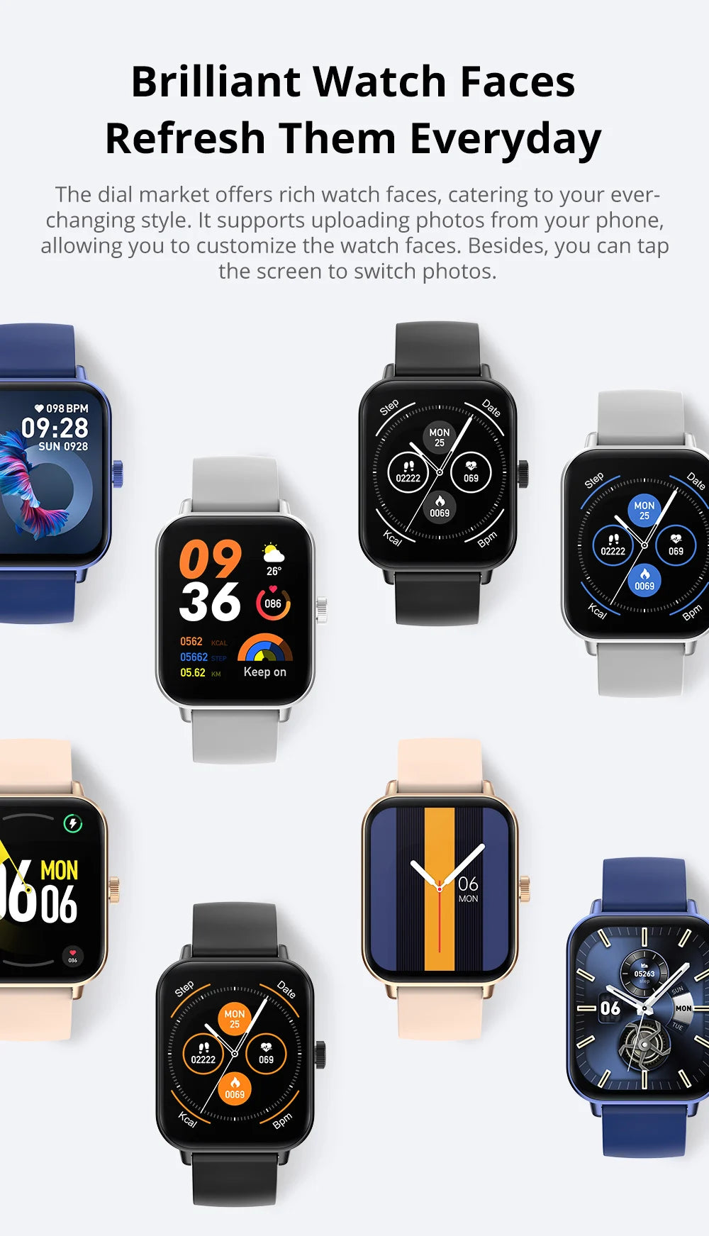 COLMI P81 Smart Watch – 1.9" Screen, Voice Calling & 24H Health Monitor