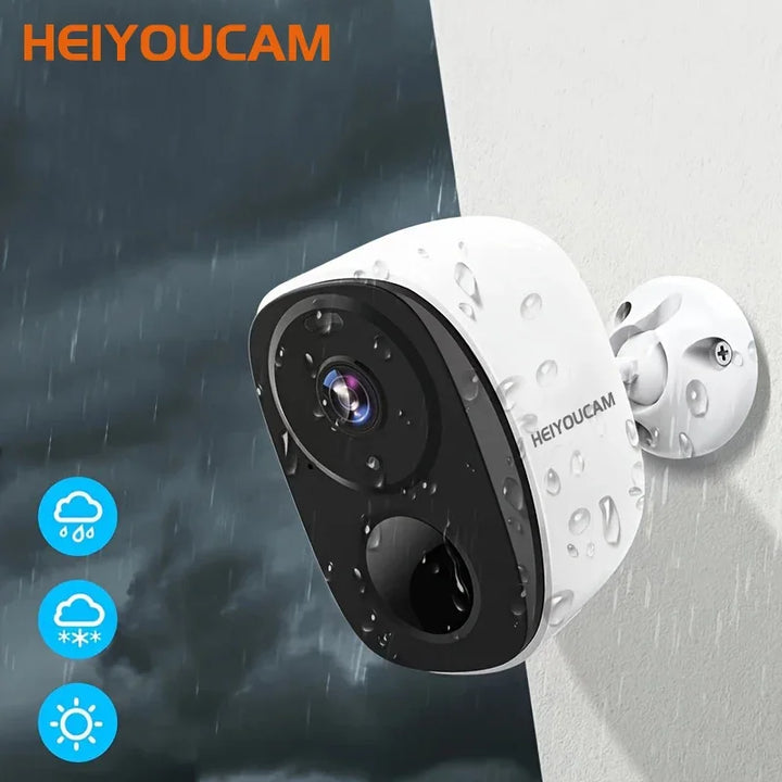 2K 3MP Wireless Outdoor Security Camera – Battery Powered with Spotlight & Siren