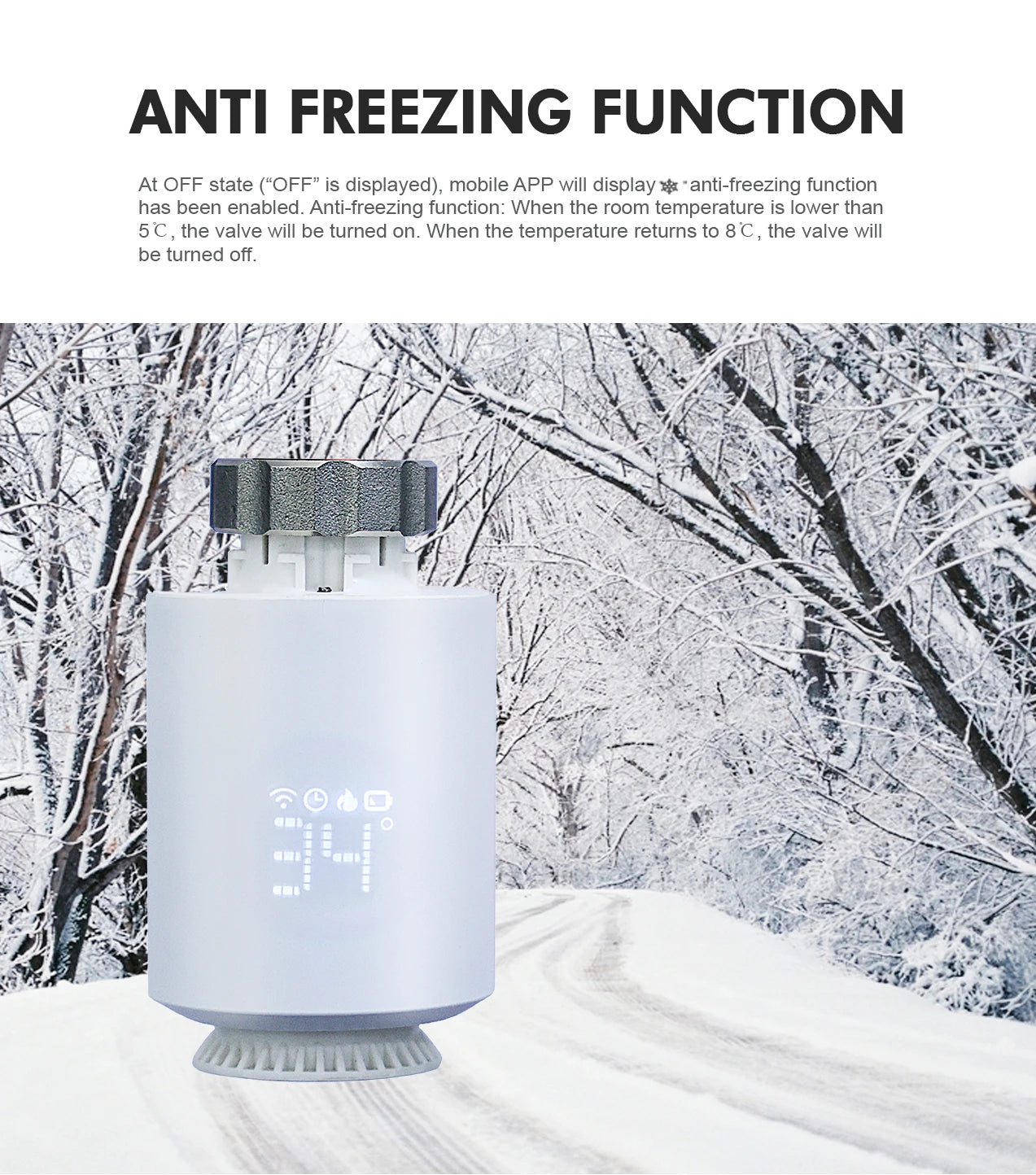 Tuya ZigBee 3.0 Smart TRV – Thermostatic Radiator Valve with Alexa & Google Home Support