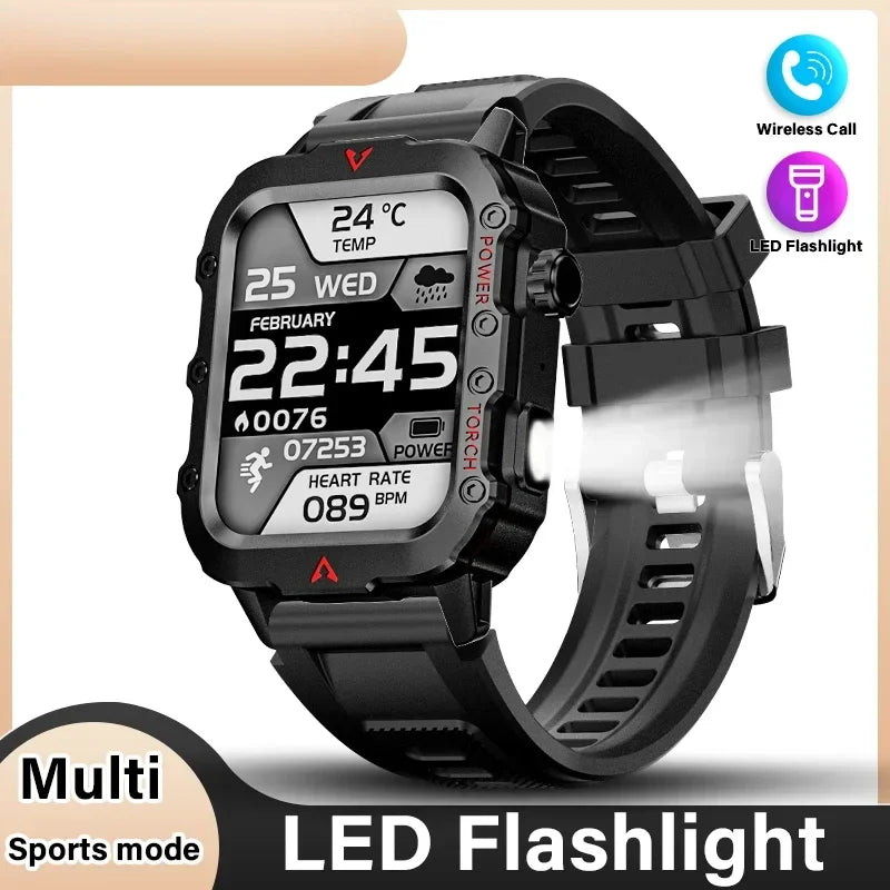 2024 LED Bluetooth Smartwatch for Men – Calling, Sports & Health Monitor