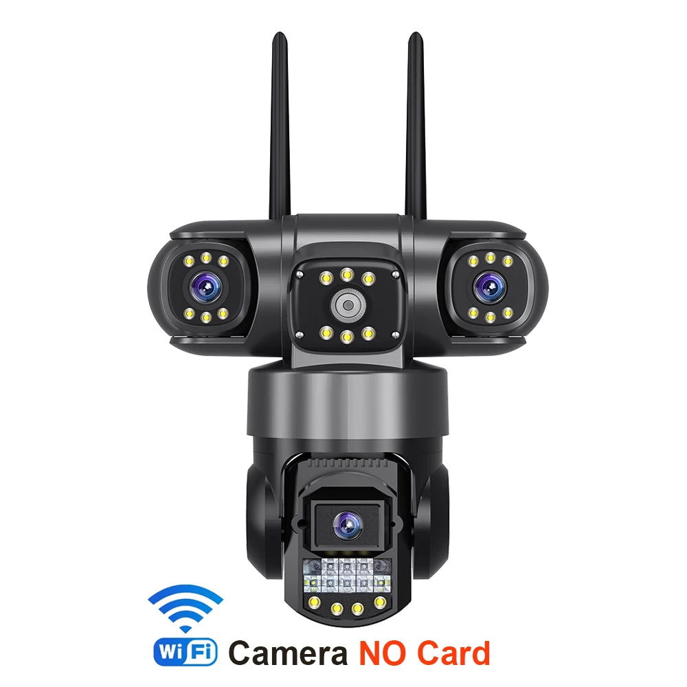 V380 Pro 12MP 6K Outdoor WiFi IP Camera – Triple Lens & Screen, Night Vision