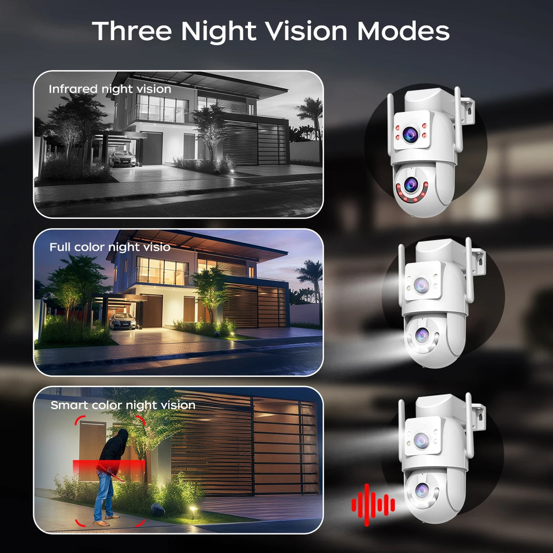 Jooan 4K 8MP Dual-Lens Outdoor WiFi PTZ Security Camera – 5X Zoom, 5G WiFi, AI Auto Tracking, ONVIF, Night Vision, CCTV IP Camera