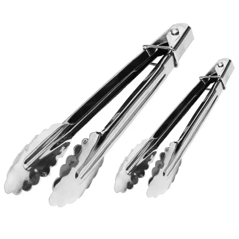 Stainless Steel Kitchen Food Tongs – Cooking, BBQ & Buffet Utensils