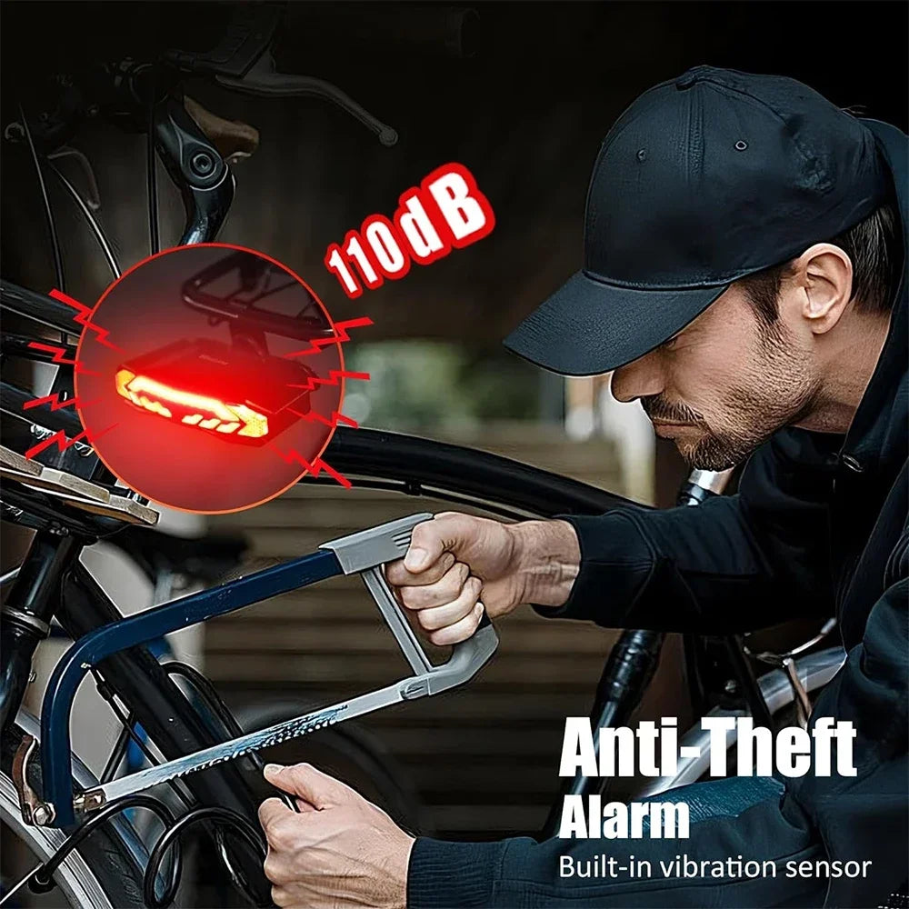 Bike Tail Light with Turn Signals – Wireless Remote & Waterproof Rear Safety Light