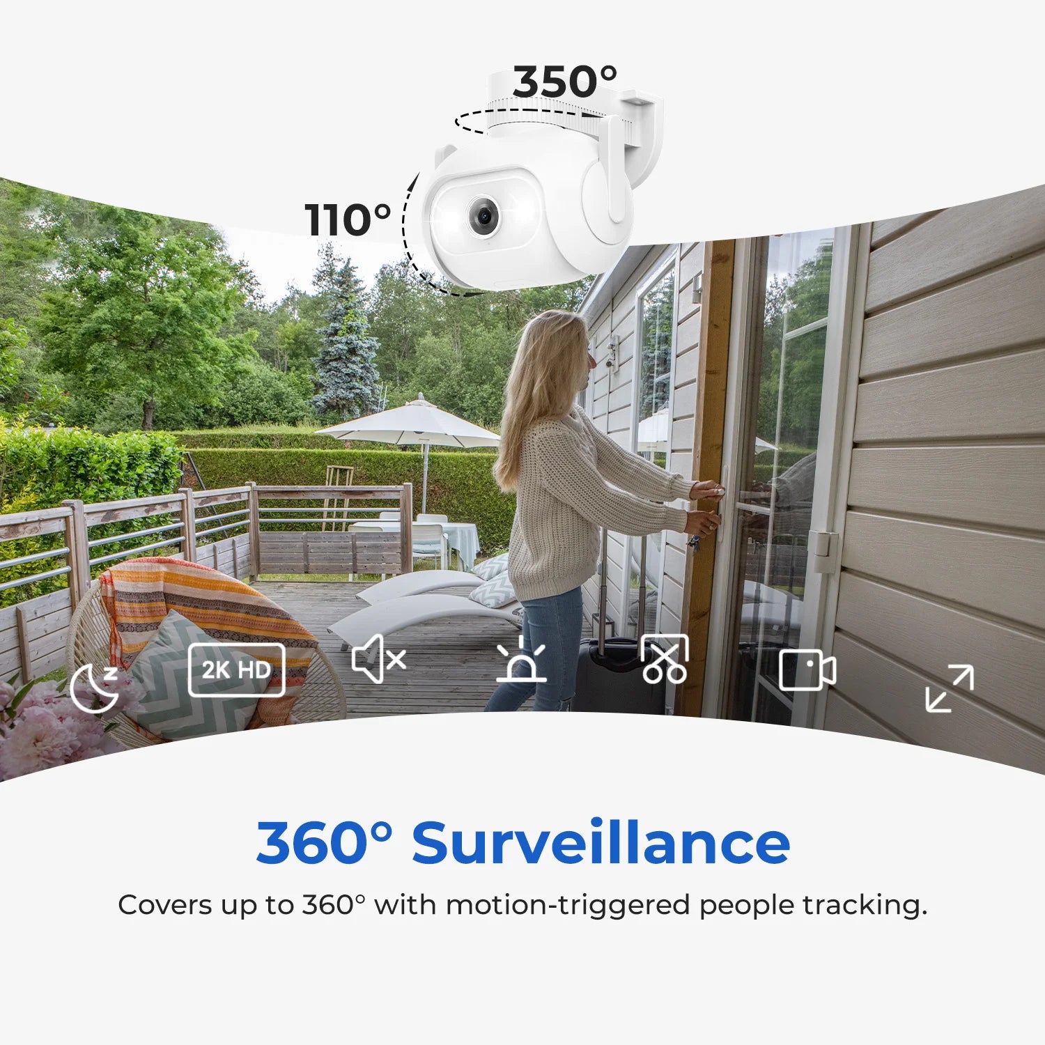 IMILAB EC5 3MP 2K Floodlight Outdoor Security Camera – 360° PTZ, Color Night Vision, Human Tracking, Auto Deterrence