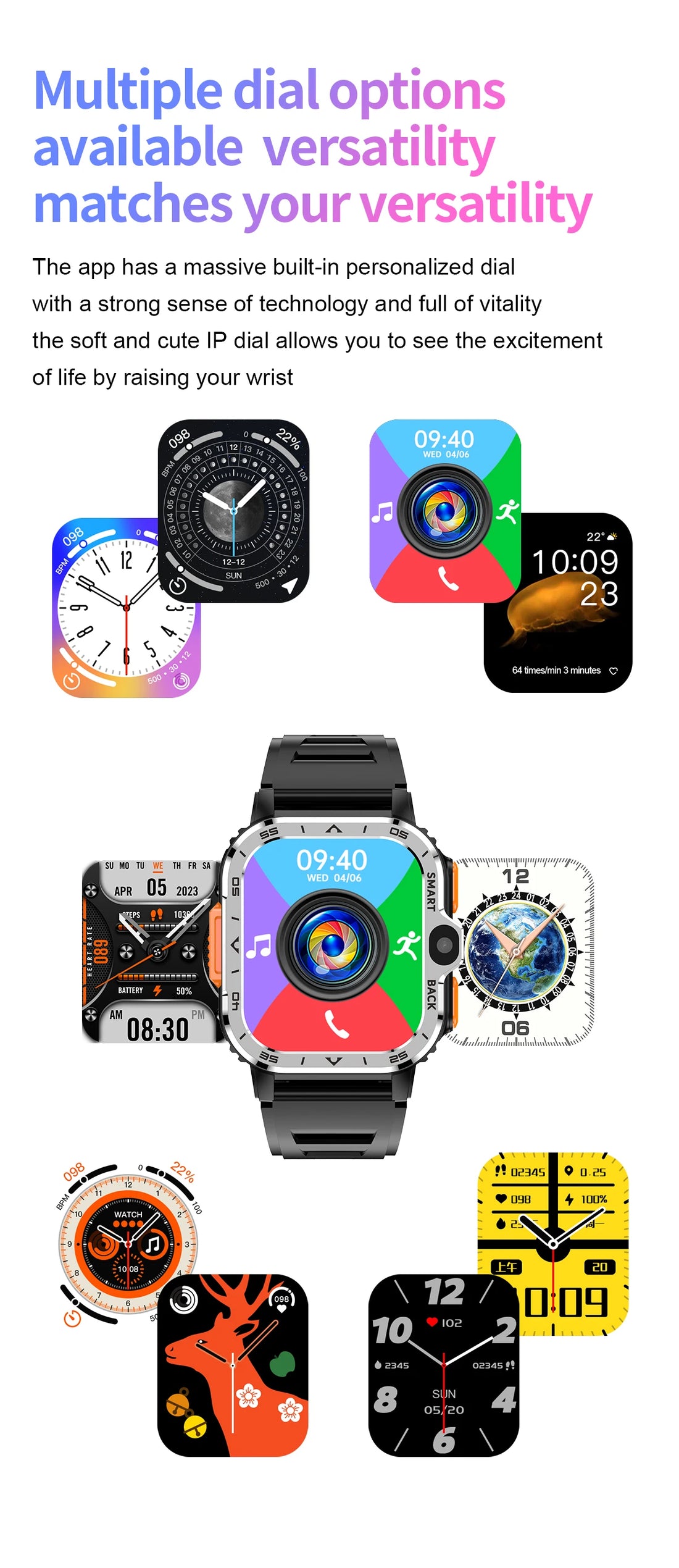 Valdus PGD Android Smart Watch – Dual Camera, GPS, 4G SIM, NFC, 16G/64G Storage