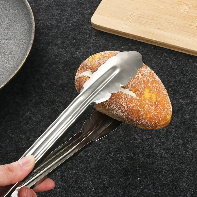 Stainless Steel Kitchen Food Tongs – Cooking, BBQ & Buffet Utensils