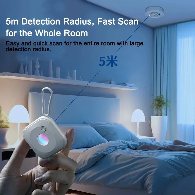 Anti-Peeping Infrared Camera Detector – Mini Hidden Lens Finder with LED Light