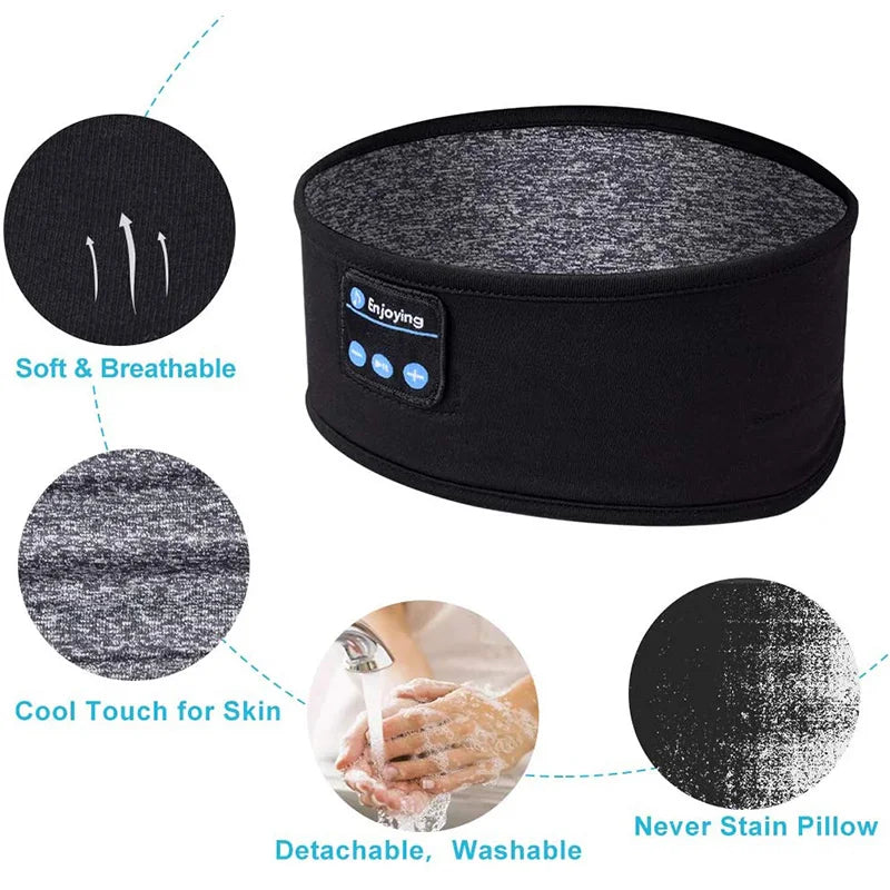 Bluetooth Headband Headphones – Wireless Sports & Sleep Music Eye Mask