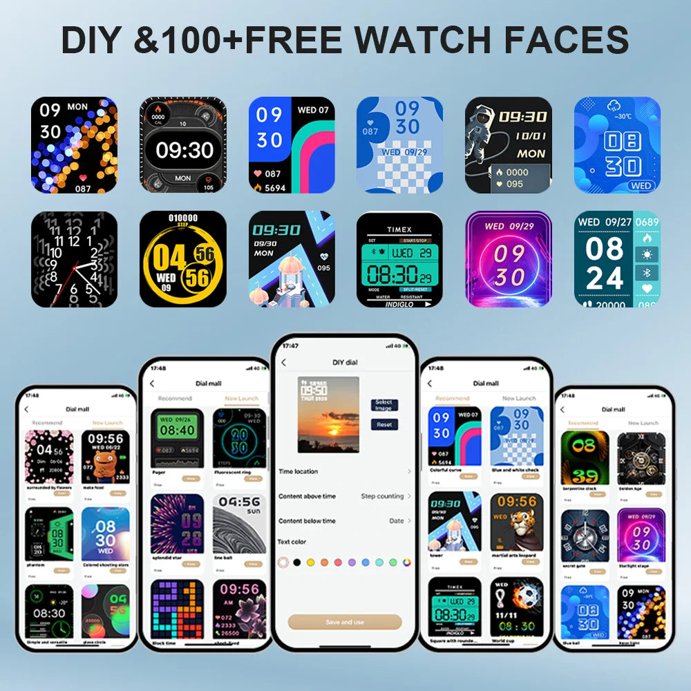 LAXASFIT H9 Smartwatch – 2025 Bluetooth Fitness Tracker