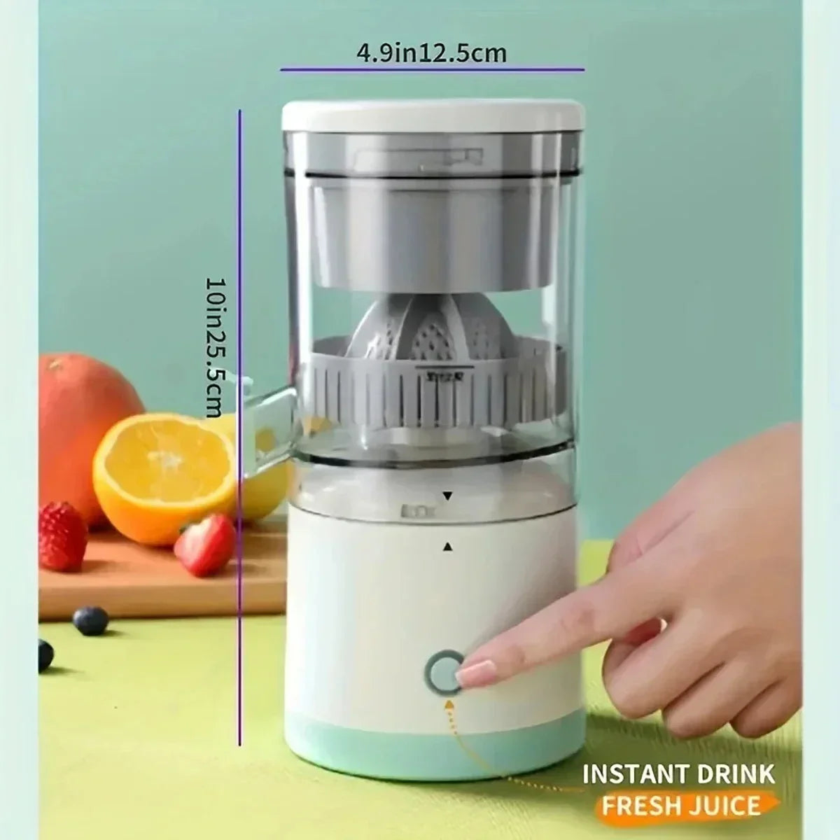 Electric Citrus Juicer – USB Rechargeable Orange & Lemon Squeezer