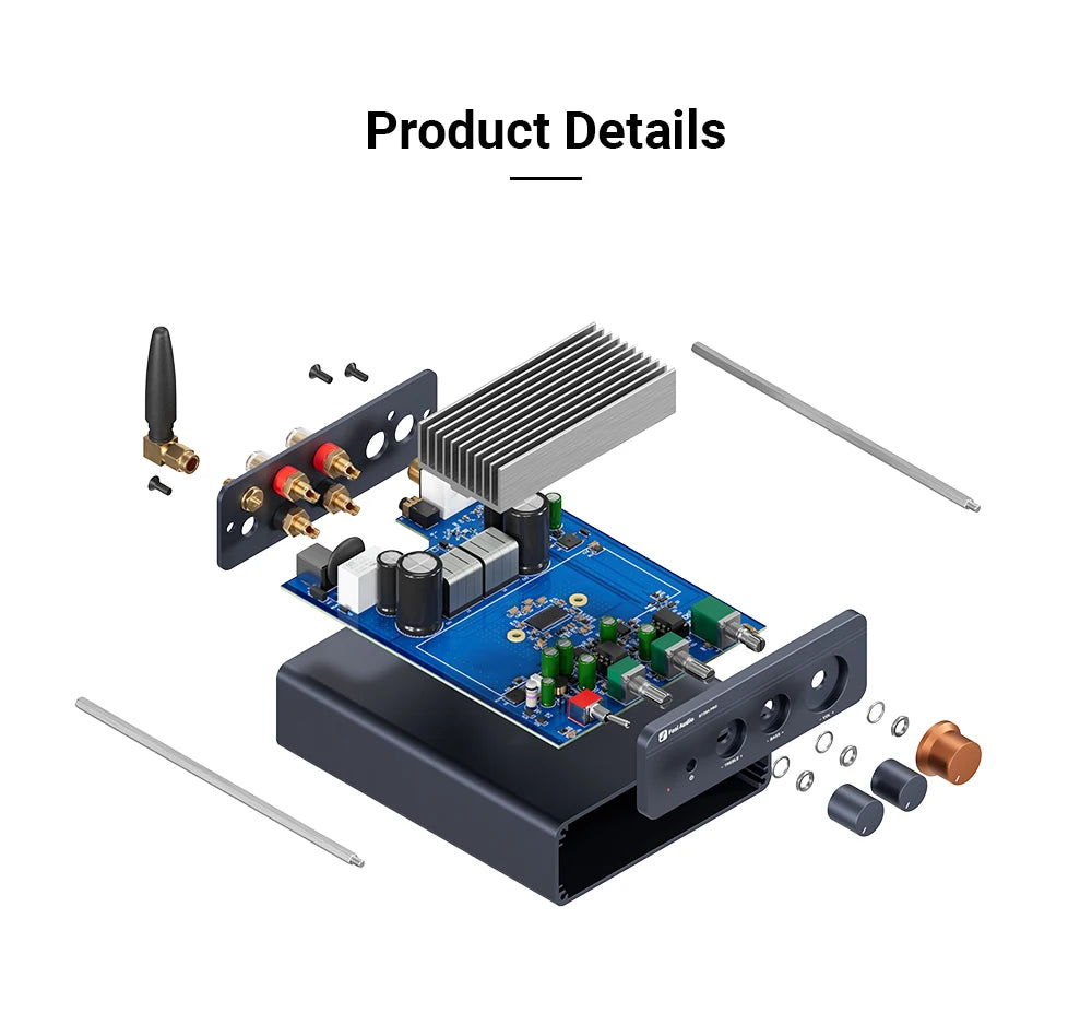 Fosi Audio BT20A Pro Bluetooth Stereo Amplifier – 300W x2 HiFi Class D TPA3255 Mini Amp with Bass & Treble Control for Home Theater