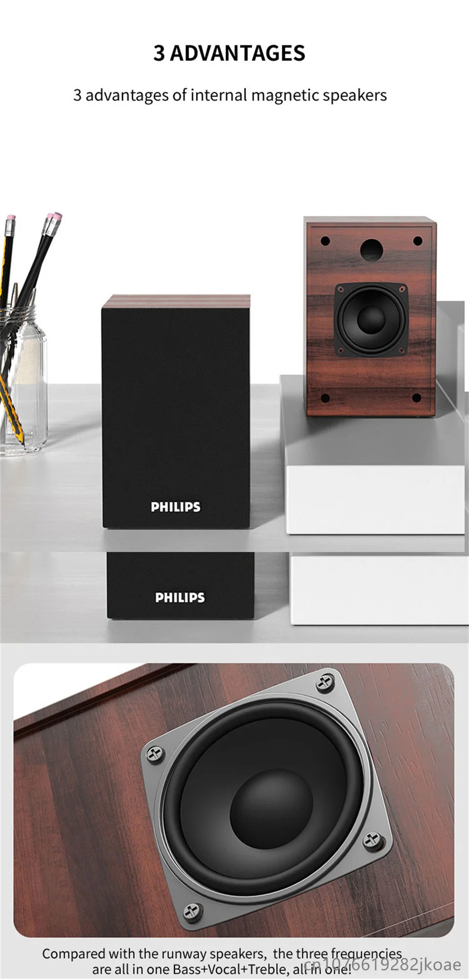 Philips SPA20 Bluetooth Speaker – 360° Stereo Sound for MacBook & PC