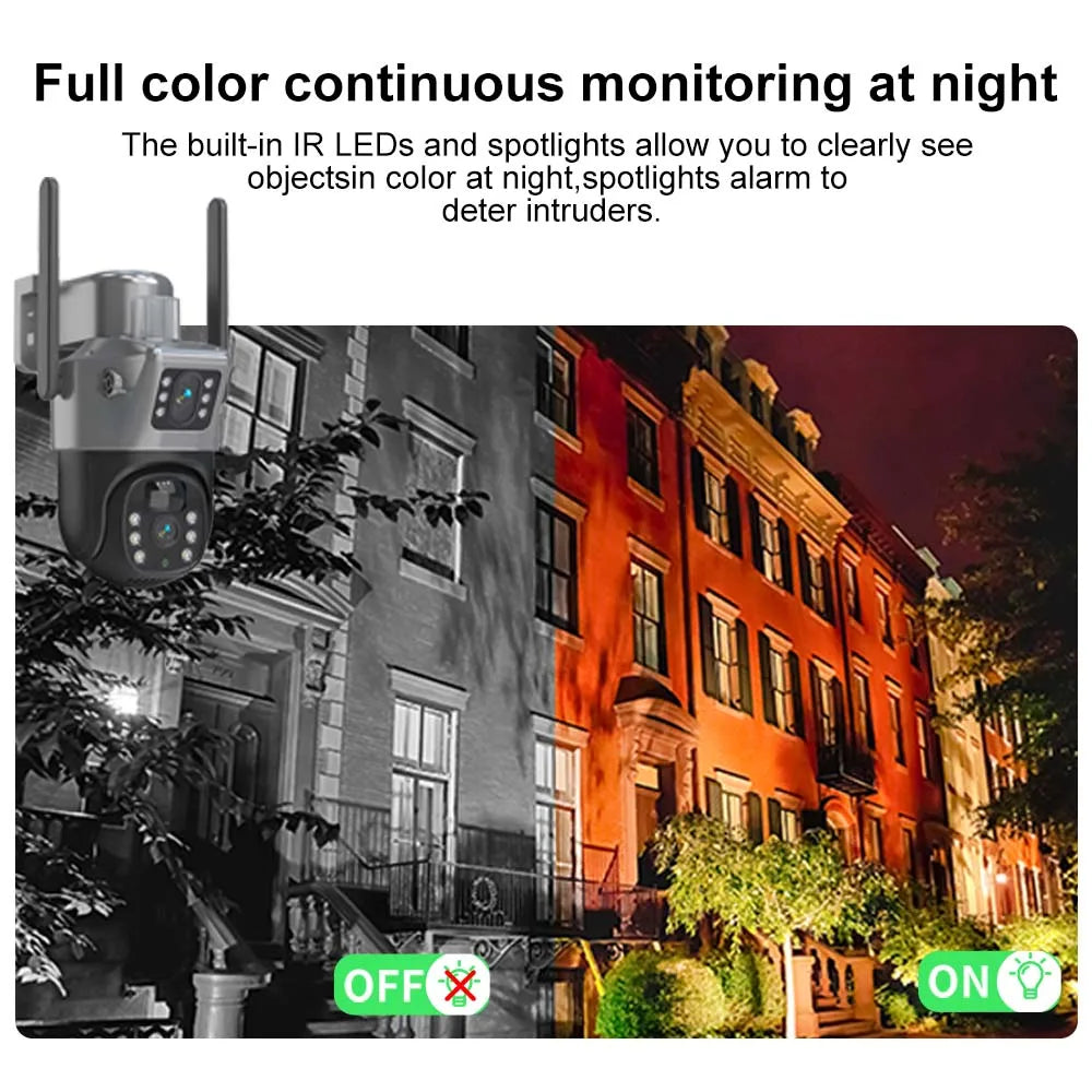 8MP 4K WiFi Solar Camera – Outdoor Wireless CCTV with Dual Lens & PTZ