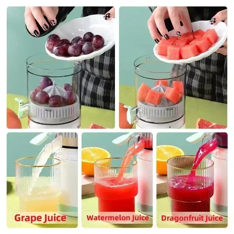 Electric Citrus Juicer – USB Rechargeable Orange & Lemon Squeezer