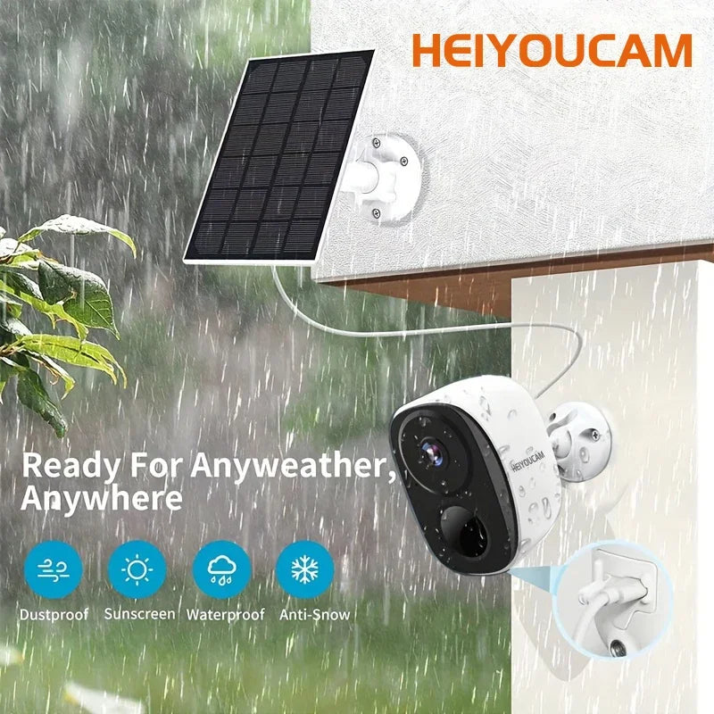 2K 3MP Wireless Outdoor Security Camera – Battery Powered with Spotlight & Siren