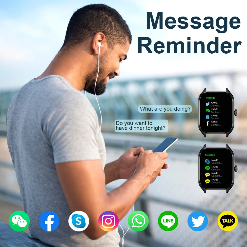 LAXASFIT H9 Smartwatch – 2025 Bluetooth Fitness Tracker