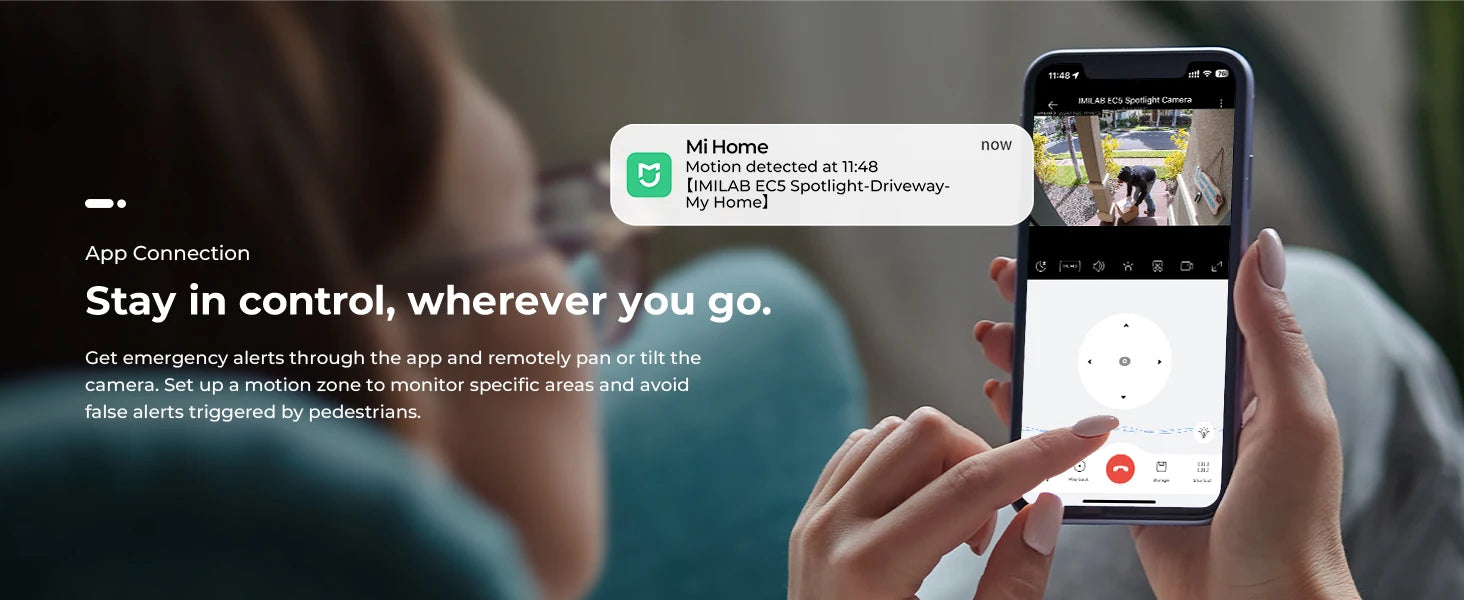 IMILAB EC5 3MP 2K Floodlight Outdoor Security Camera – 360° PTZ, Color Night Vision, Human Tracking, Auto Deterrence