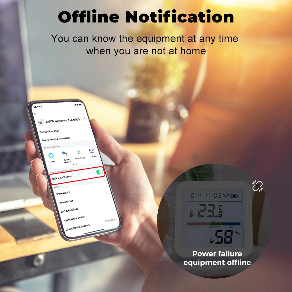 Tuya ZigBee Temp & Humidity Sensor – LCD Display, Smart Home Integration