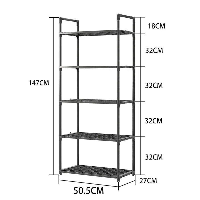 Movable Floor Standing Storage Rack – Multi-Functional Kitchen & Bathroom Shelf