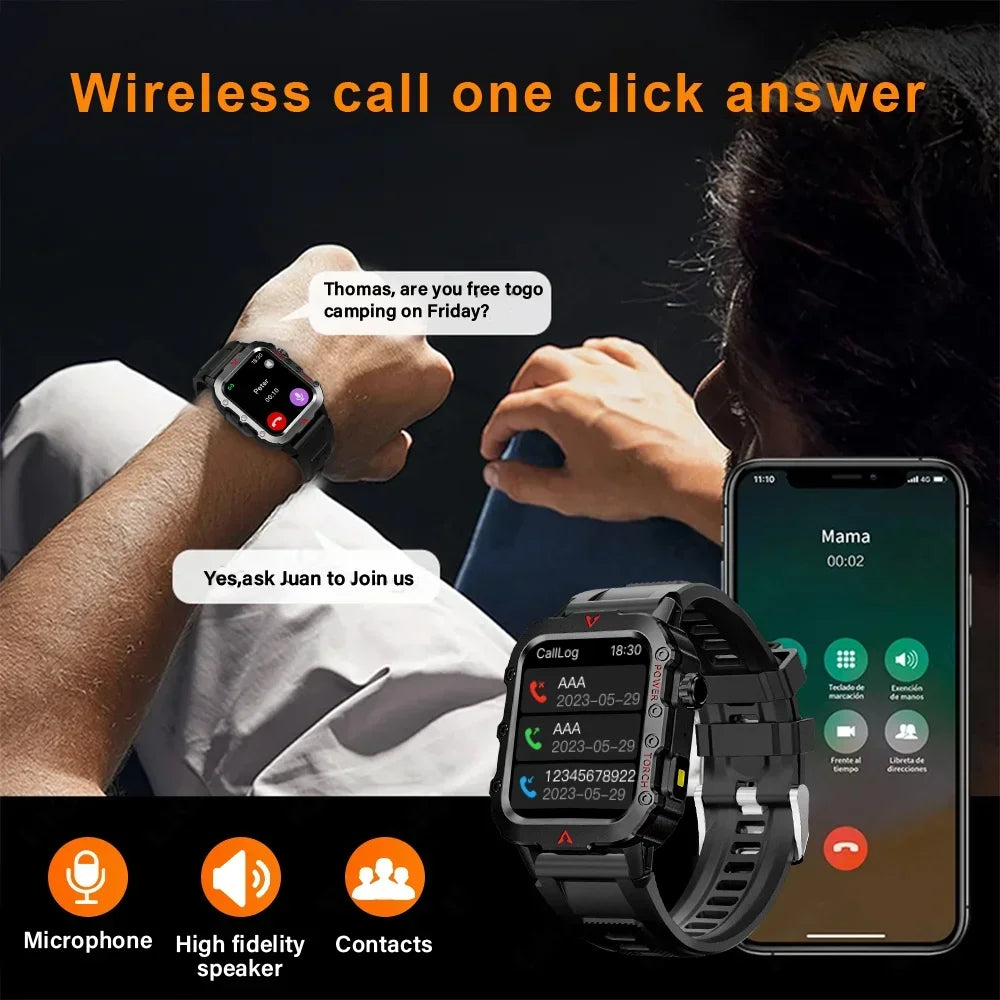 2024 LED Bluetooth Smartwatch for Men – Calling, Sports & Health Monitor