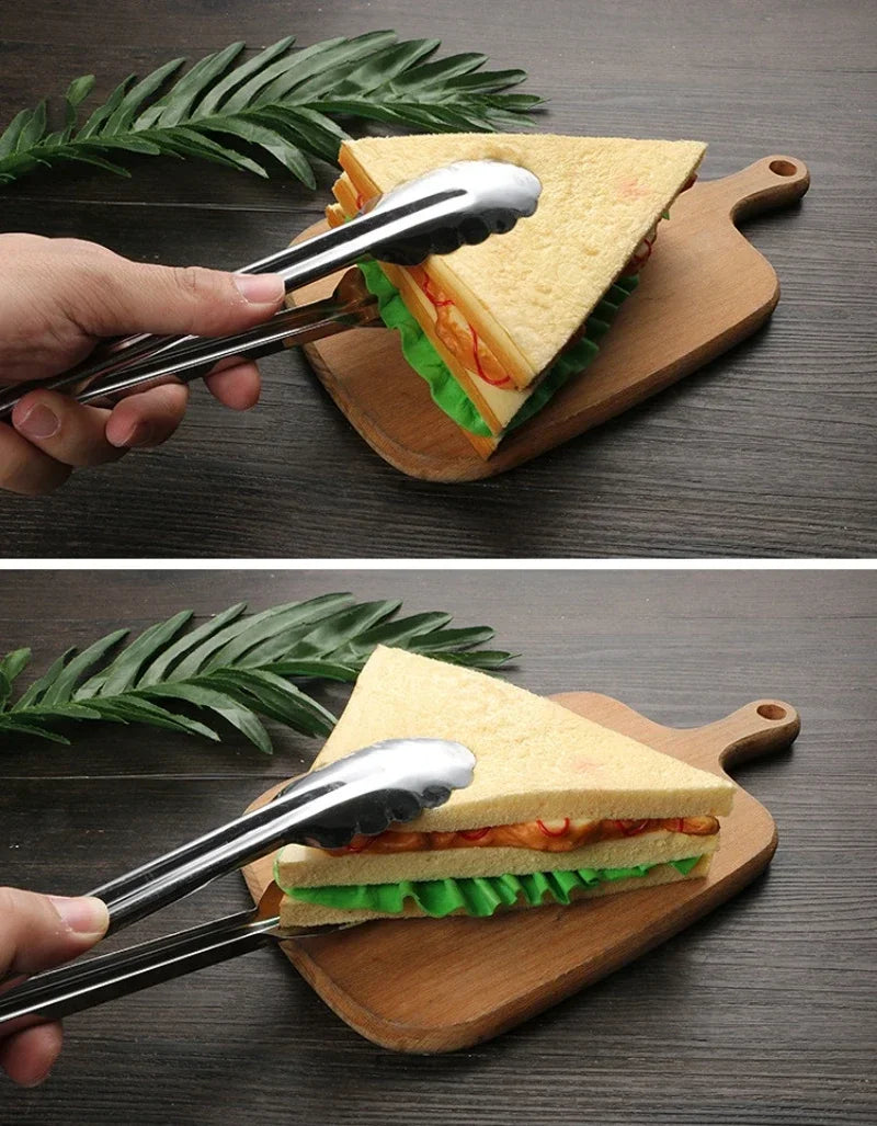 Stainless Steel Kitchen Food Tongs – Cooking, BBQ & Buffet Utensils