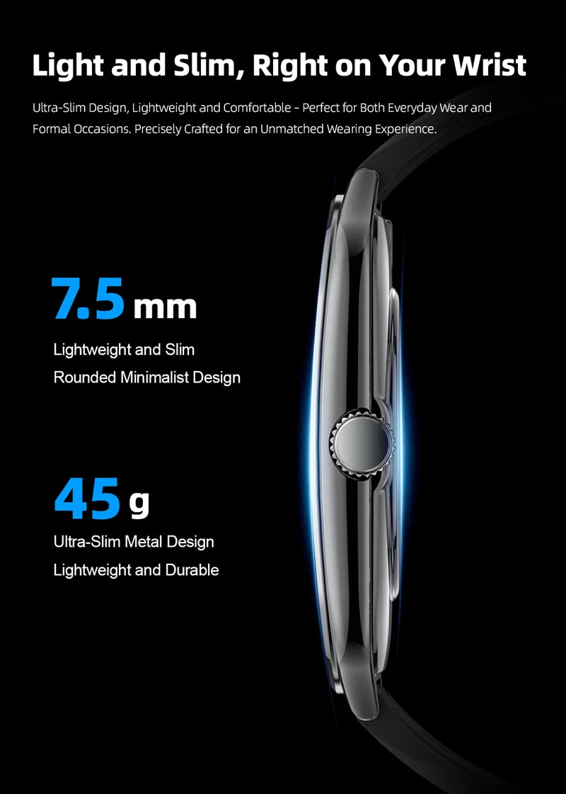 Xiaomi Ultra Thin Smart Watch – 1.96" AMOLED HD Display, Call & Reminder