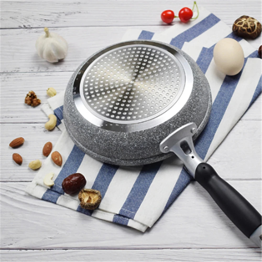 Durable Stone Non-Stick Frying Pan – 20–28cm Skillet for Gas & Induction Cookers