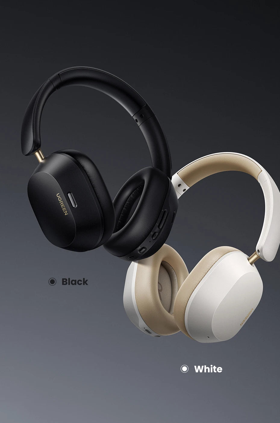 UGREEN Max5C Wireless Headphones – 43dB ANC, LDAC, 75H Battery, Hi-Res Audio