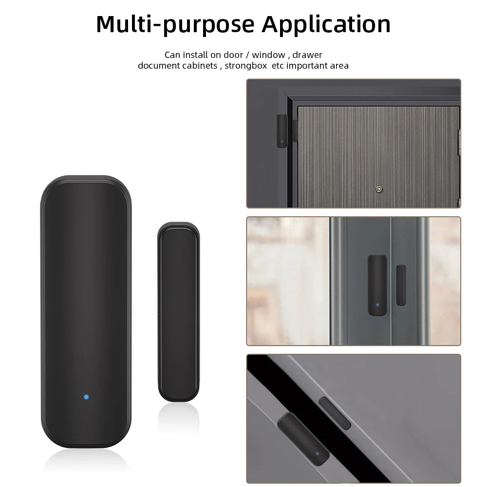 Tuya Smart Door & Window Sensor – WiFi/ZigBee Wireless Open-Close Detector