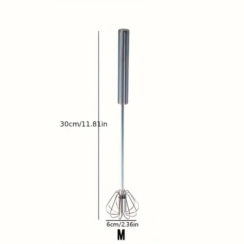 Stainless Steel Egg Beater – Durable Semi-Automatic Mixer for Effortless Egg, Cream Mixing & Beating