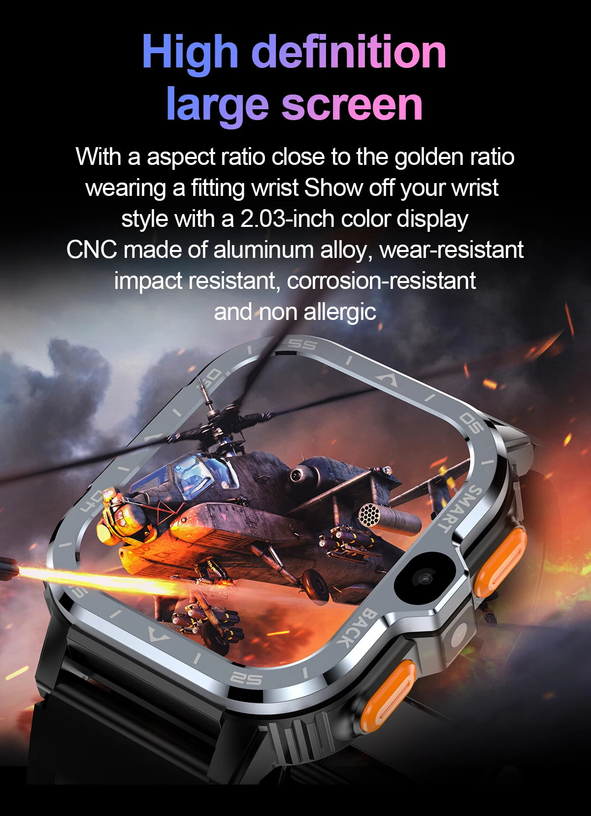 Valdus PGD Android Smart Watch – Dual Camera, GPS, 4G SIM, NFC, 16G/64G Storage