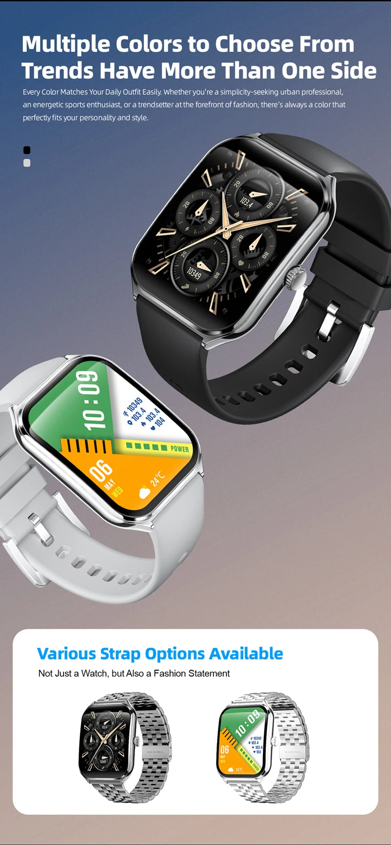 Xiaomi Ultra Thin Smart Watch – 1.96" AMOLED HD Display, Call & Reminder