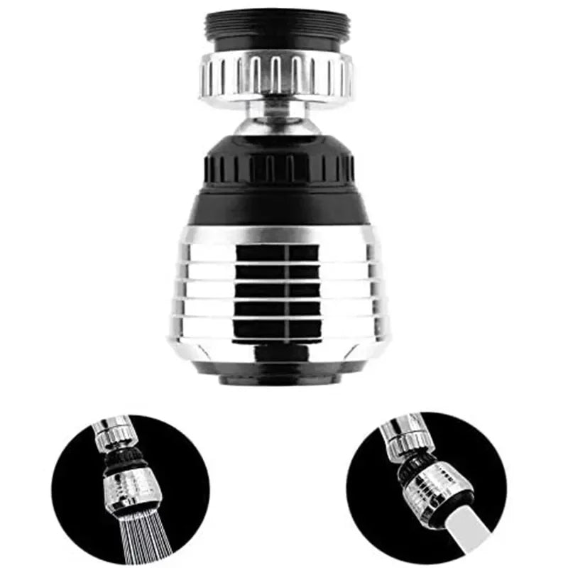 2-Mode 360° Rotatable Faucet Bubbler – High Pressure Water-Saving Extender for Kitchen & Bathroom