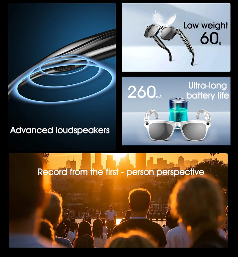 Xiaomi 4K HD AI Smart Glasses – 100MP Camera, Voice Assistant & Bluetooth Call