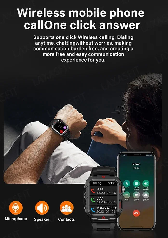 2024 LED Bluetooth Smartwatch for Men – Calling, Sports & Health Monitor