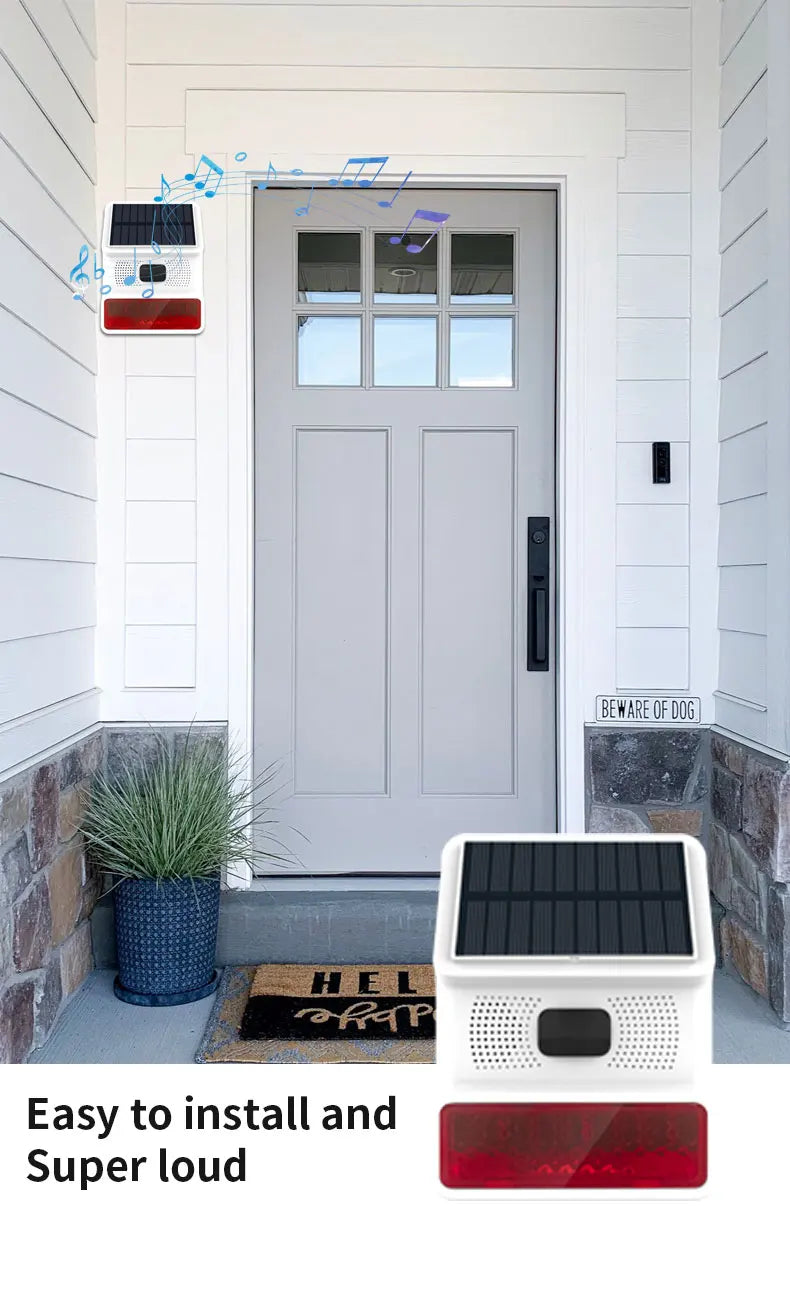 PGST-523 Outdoor Wireless Alarm System – Solar-Powered 433MHz GSM Security with Infrared Sensor & Flashlight