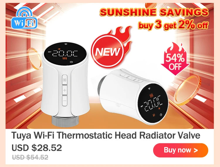 Tuya ZigBee 3.0 Smart TRV – Thermostatic Radiator Valve with Alexa & Google Home Support