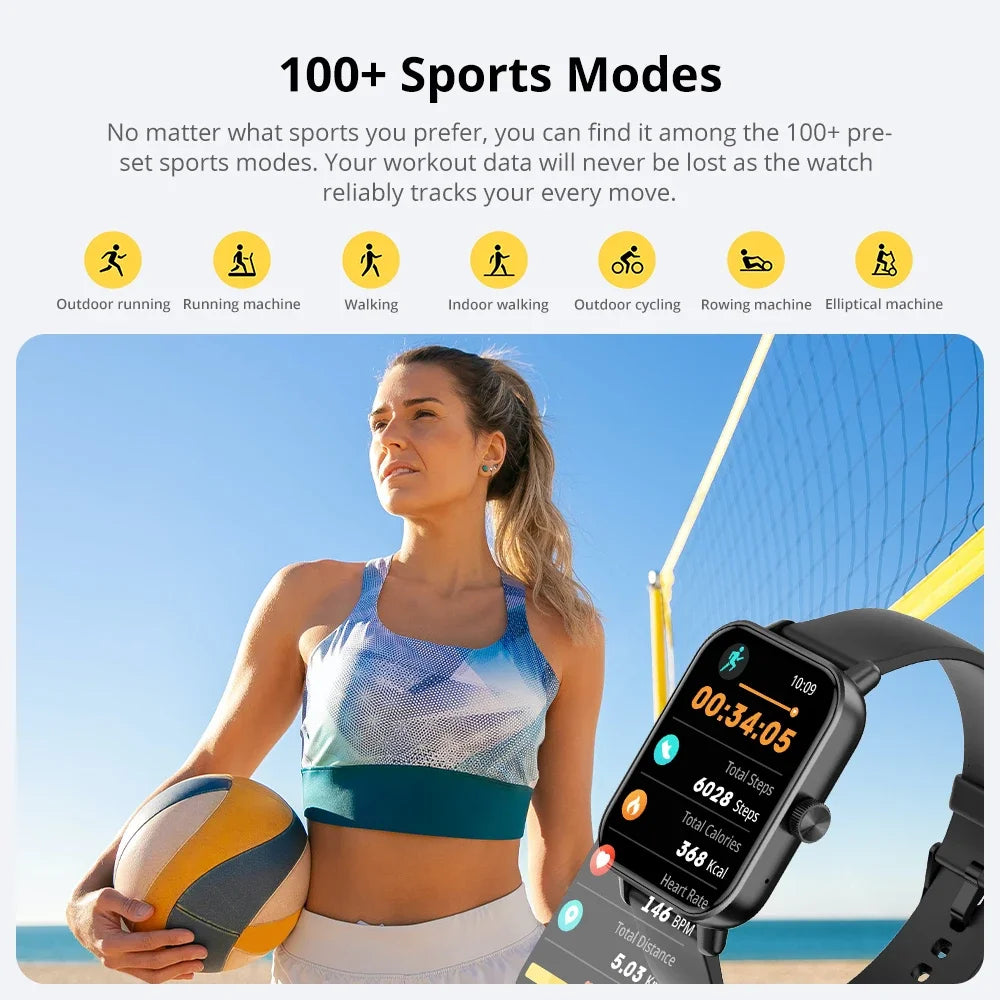 COLMI P81 Smart Watch – 1.9" Screen, Voice Calling & 24H Health Monitor