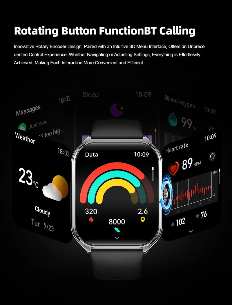 Xiaomi Ultra Thin Smart Watch – 1.96" AMOLED HD Display, Call & Reminder
