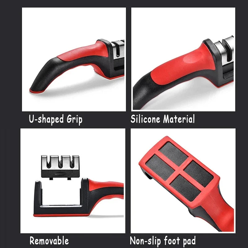 Level 3 Quick Knife Sharpener – Anti-Slip Base Kitchen Tool