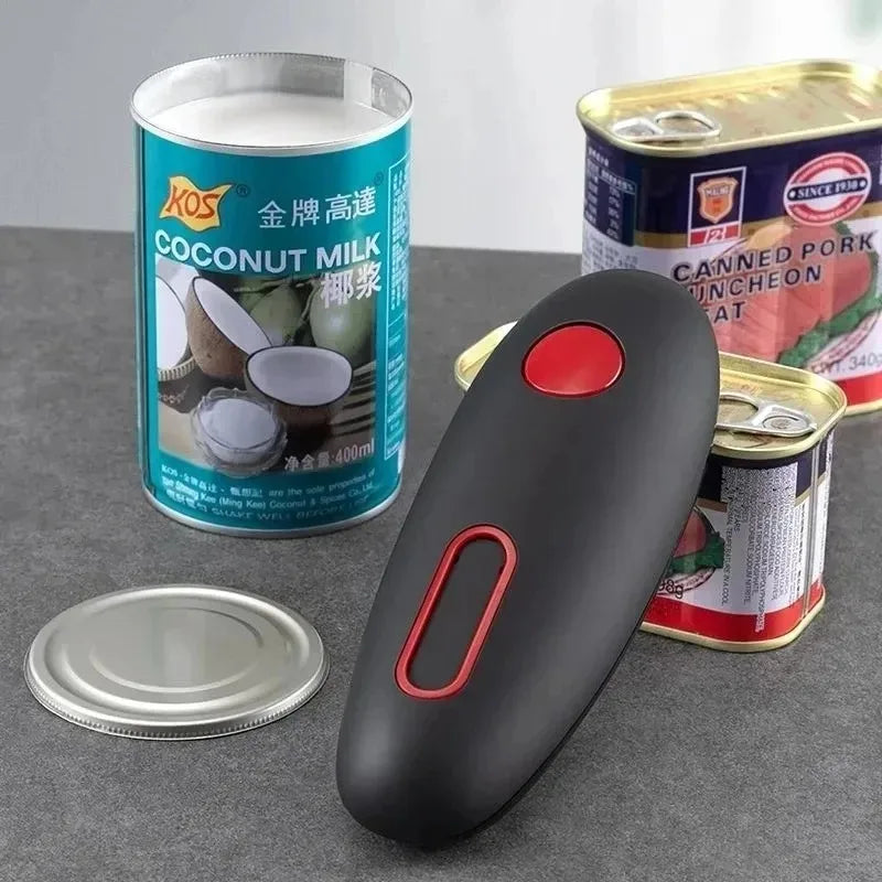 One Touch Electric Can & Jar Opener – Automatic, Portable Kitchen Tool