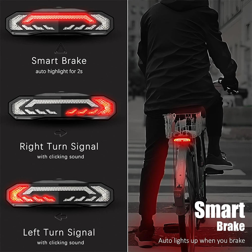 Bike Tail Light with Turn Signals – Wireless Remote & Waterproof Rear Safety Light