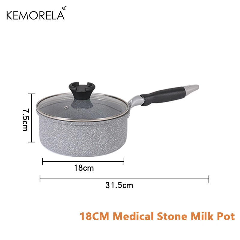 Durable Stone Non-Stick Frying Pan – 20–28cm Skillet for Gas & Induction Cookers