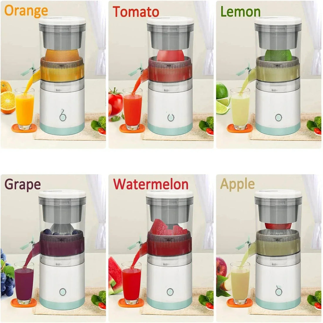 Electric Citrus Juicer – USB Rechargeable Orange & Lemon Squeezer