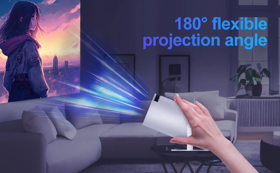 Magcubic HY300 Pro Projector – 200ANSI 720P Native, Wireless Screen Mirroring, Dual-Band WiFi