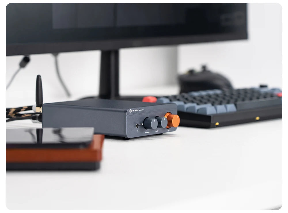 Fosi Audio BT20A Pro Bluetooth Stereo Amplifier – 300W x2 HiFi Class D TPA3255 Mini Amp with Bass & Treble Control for Home Theater