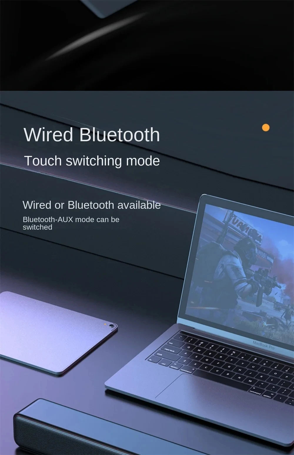 Original Bluetooth Subwoofer Soundbar – Wireless TV & Computer Speaker