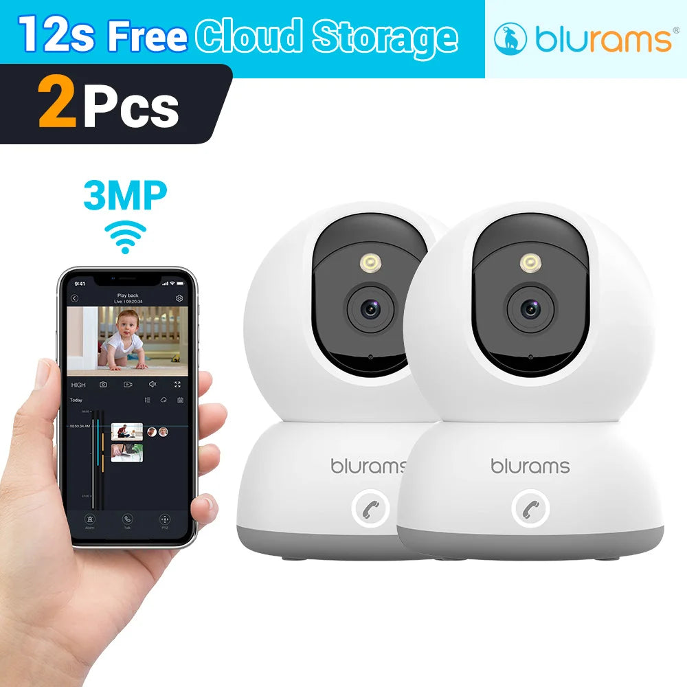 Blurams 2K HD Baby Monitor Camera – Home Security with Motion Detection & Two-Way Audiot